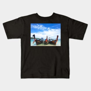 Thailand Traditional Thai Long Tail Boat Kids T-Shirt